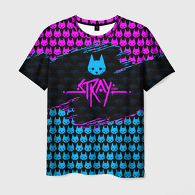Мужская футболка 3D с принтом Stray   Бродячий кот в Курске, 100% полиэфир | прямой крой, круглый вырез горловины, длина до линии бедер | cat | бездомный | бродячий | кот | кошка | стрей | стрэй
