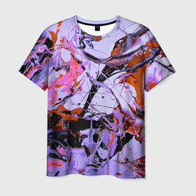 Мужская футболка 3D с принтом Color abstraction   Pattern   Vanguard в Тюмени, 100% полиэфир | прямой крой, круглый вырез горловины, длина до линии бедер | abstraction | art | color | fashion | pattern | vanguard | абстракция | авангард | искусство | мода | узор | цвет