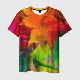 Мужская футболка 3D с принтом Color pattern   Fashion 2024 в Тюмени, 100% полиэфир | прямой крой, круглый вырез горловины, длина до линии бедер | abstraction | color | fashion | pattern | vanguard | абстракция | авангард | мода | узор | цвет