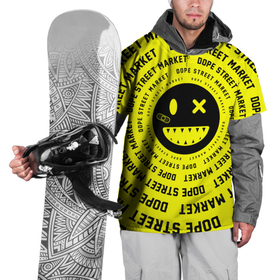 Накидка на куртку 3D с принтом Счастливый Смайлик Yellow (Dope Street Market) , 100% полиэстер |  | Тематика изображения на принте: жёлтый | модные | смайл | смайлик | счастливый | узор | хайп | шмот