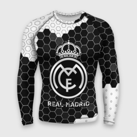 Мужской рашгард 3D с принтом REAL MADRID  Real Madrid + Графика в Санкт-Петербурге,  |  | football | logo | madrid | real | real madrid | realmadrid | sport | клуб | лого | логотип | логотипы | мадрид | реал | реалмадрид | символ | символы | соты | спорт | форма | футбол | футбольная
