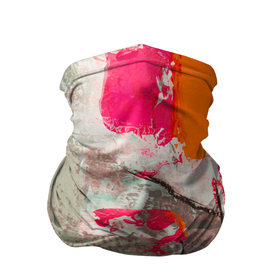 Бандана-труба 3D с принтом Кляксы Моцарта в Тюмени, 100% полиэстер, ткань с особыми свойствами — Activecool | плотность 150‒180 г/м2; хорошо тянется, но сохраняет форму | абстракция | акварель | краски | пестрый | цветное