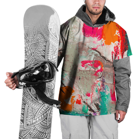 Накидка на куртку 3D с принтом Кляксы Моцарта в Кировске, 100% полиэстер |  | Тематика изображения на принте: абстракция | акварель | краски | пестрый | цветное