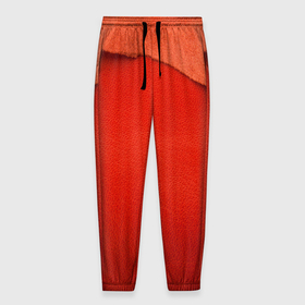 Мужские брюки 3D с принтом Тряпочка в Санкт-Петербурге, 100% полиэстер | манжеты по низу, эластичный пояс регулируется шнурком, по бокам два кармана без застежек, внутренняя часть кармана из мелкой сетки | в крапинку | накладка | обрезан | оранжевый | текстура