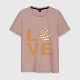 Мужская футболка хлопок с принтом Basket   Love в Новосибирске, 100% хлопок | прямой крой, круглый вырез горловины, длина до линии бедер, слегка спущенное плечо. | basketball | game | love | nba | sport | баскетбол | баскетболист | игра | любовь | мяч | нба | спорт | спортсмен