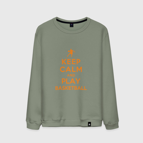 Мужской свитшот хлопок с принтом Keep Calm   Basketball в Курске, 100% хлопок |  | basketball | game | keep calm | nba | sport | баскетбол | баскетболист | игра | мяч | нба | спорт | спортсмен