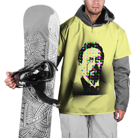 Накидка на куртку 3D с принтом Портрет Чехова в Санкт-Петербурге, 100% полиэстер |  | Тематика изображения на принте: бюст | очки | писатель | портрет | точки | чехоп