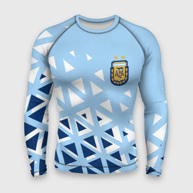 Мужской рашгард 3D с принтом Сборная Аргентины футбол ,  |  | аргентина | новая | сборная аргентины | современная | форма | футбол