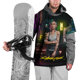 Накидка на куртку 3D с принтом Judy  cyberpunk2077 в Тюмени, 100% полиэстер |  | 2077 | cyberpunk | cyberpunk 2077 | judy | night city | vi | ви | джуди | жуди | кибер | киберпанк | найтсити | панк