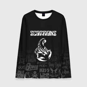 Мужской лонгслив 3D с принтом Scorpions логотипы рок групп в Петрозаводске, 100% полиэстер | длинные рукава, круглый вырез горловины, полуприлегающий силуэт | scorpions | группа | клаус майне | маттиас ябс | микки ди | павел мончивода | рудольф шенкер | скорпион | скорпионс | хард | хардрок