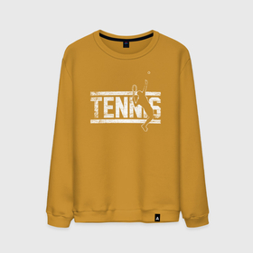 Мужской свитшот хлопок с принтом TENNIS белое лого в Санкт-Петербурге, 100% хлопок |  | tennis | большой теннис | лаун теннис | мяч | настольный теннис | пинг | пинг понг | понг | ракетка | спорт | спортсмен | тенисист | тенисный | теннис | теннисист | шорт теннис
