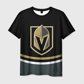 Мужская футболка 3D с принтом Vegas Golden Knights NHL в Петрозаводске, 100% полиэфир | прямой крой, круглый вырез горловины, длина до линии бедер | golden knights | hockey | nhl | vegas | vegas golden knights | вегас | вегас голден найтс | голден найтс | клуб | лого | логотип | нхл | спорт | хокей | хоккей | хоккейный