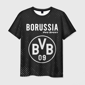 Мужская футболка 3D с принтом BORUSSIA | Pro Sport   Гранж в Новосибирске, 100% полиэфир | прямой крой, круглый вырез горловины, длина до линии бедер | borussia | club | dortmund | footbal | logo | pro sport | боруссия | гранж | дортмунд | знак | клуб | логотип | логотипы | символ | символы | форма | футбол | футбольная | футбольный