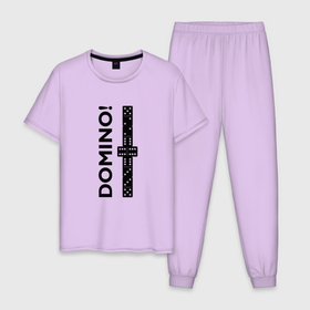 Мужская пижама хлопок с принтом Домино спорт , 100% хлопок | брюки и футболка прямого кроя, без карманов, на брюках мягкая резинка на поясе и по низу штанин
 | домино | игра | настольная | общественная | спортивная