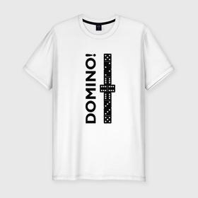Мужская футболка хлопок Slim с принтом Домино спорт в Петрозаводске, 92% хлопок, 8% лайкра | приталенный силуэт, круглый вырез ворота, длина до линии бедра, короткий рукав | домино | игра | настольная | общественная | спортивная