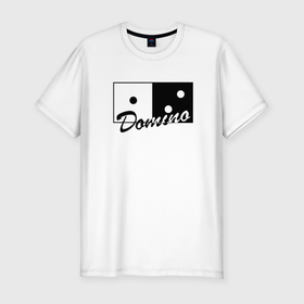 Мужская футболка хлопок Slim с принтом Домино общественное в Белгороде, 92% хлопок, 8% лайкра | приталенный силуэт, круглый вырез ворота, длина до линии бедра, короткий рукав | домино | игра | народная | настольная | общественная