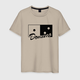 Мужская футболка хлопок с принтом Домино общественное в Екатеринбурге, 100% хлопок | прямой крой, круглый вырез горловины, длина до линии бедер, слегка спущенное плечо. | домино | игра | народная | настольная | общественная