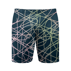 Мужские шорты спортивные с принтом Абстрактные пересечения ,  |  | абстрактный | абстракция | градиент | искусство | линии | универсальный