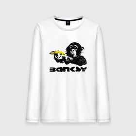 Мужской лонгслив хлопок с принтом Banksy   Бэнкси обезьяна с бананом в Екатеринбурге, 100% хлопок |  | banksy | арт | банан | бенкси | бэнкси | граффити | картина | обезьяна | обезьяна с бананом | роберт | робин бэнкс | робин ганнингхем | стрит арт | творчество | художник