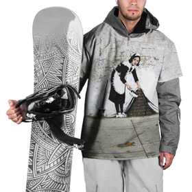 Накидка на куртку 3D с принтом Banksy   Бэнкси уборщица в Петрозаводске, 100% полиэстер |  | banksy | арт | бенкси | бэнкси | горничная | граффити | картина | роберт | робин бэнкс | робин ганнингхем | стрит арт | творчество | уборщица | художник