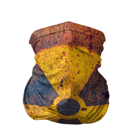 Бандана-труба 3D с принтом Радиактивно в Тюмени, 100% полиэстер, ткань с особыми свойствами — Activecool | плотность 150‒180 г/м2; хорошо тянется, но сохраняет форму | желтый | знак | опасность | радиация | ядерный