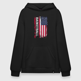 Худи SuperOversize хлопок с принтом Basketball USA в городе Новоалтайск, 70% хлопок, 30% полиэстер, мягкий начес внутри | карман-кенгуру, эластичная резинка на манжетах и по нижней кромке, двухслойный капюшон
 | basketball | game | nba | sport | usa | америка | баскетбол | баскетболист | игра | мяч | нба | спорт | спортсмен | сша