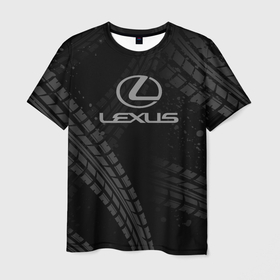 Мужская футболка 3D с принтом lexus   следы шин , 100% полиэфир | прямой крой, круглый вырез горловины, длина до линии бедер | Тематика изображения на принте: 2020 | auto | lexus | sport | авто | автомобиль | автомобильные | бренд | лексус | марка | машины | спорт