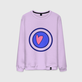 Мужской свитшот хлопок с принтом Сердце в круге с обводкой в Курске, 100% хлопок |  | heart | love | round | круг | любовь | сердечко | сердце
