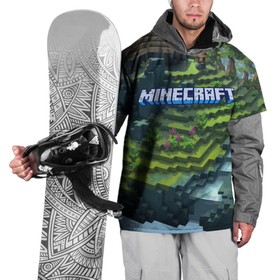 Накидка на куртку 3D с принтом Minecraft   Video game   Landscape в Санкт-Петербурге, 100% полиэстер |  | landscape | minecraft | river | tree | video game | видеоигра | дерево | ландшафт | майнкрафт | река