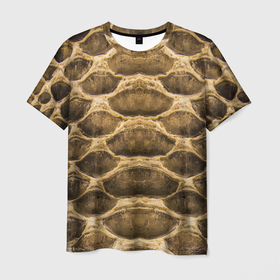 Мужская футболка 3D с принтом Snake Skin   Pattern в Тюмени, 100% полиэфир | прямой крой, круглый вырез горловины, длина до линии бедер | Тематика изображения на принте: fashion | pattern | skin | snake | змея | кожа | мода | узор