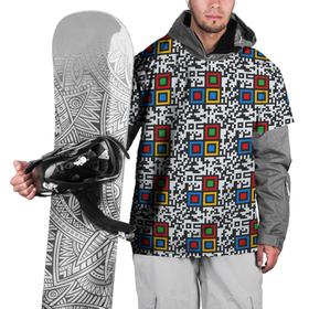 Накидка на куртку 3D с принтом QR код    паттерн в Курске, 100% полиэстер |  | qr code | qr код | куар код | современный узор | узор