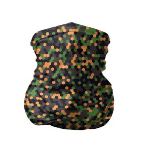 Бандана-труба 3D с принтом Абстрактный геометрический оранжевый черный и зеленый гексагональной военный камуфляж в Екатеринбурге, 100% полиэстер, ткань с особыми свойствами — Activecool | плотность 150‒180 г/м2; хорошо тянется, но сохраняет форму | abstraction | camouflage | military | абстракция | армия | боец | военный камуфляж | воин | война | геомет | идеализация | камуфляж | маскировка | масхалат | математика | милитари | охота | охрана | пиксели