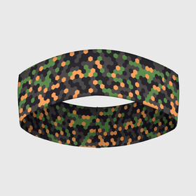 Повязка на голову 3D с принтом Абстрактный геометрический оранжевый черный и зеленый гексагональной военный камуфляж в Санкт-Петербурге,  |  | abstraction | camouflage | military | абстракция | армия | боец | военный камуфляж | воин | война | геомет | идеализация | камуфляж | маскировка | масхалат | математика | милитари | охота | охрана | пиксели
