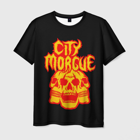 Мужская футболка 3D с принтом ZillaKami x SosMula City Morgue Черепа в Кировске, 100% полиэфир | прямой крой, круглый вырез горловины, длина до линии бедер | city | citymorgue | morgue | sos mula | sosmula | zilla kami | zillakami | черепа