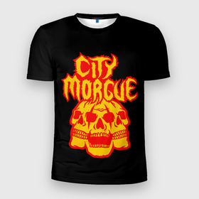 Мужская футболка 3D Slim с принтом ZillaKami x SosMula City Morgue Черепа в Тюмени, 100% полиэстер с улучшенными характеристиками | приталенный силуэт, круглая горловина, широкие плечи, сужается к линии бедра | city | citymorgue | morgue | sos mula | sosmula | zilla kami | zillakami | черепа