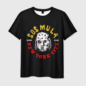 Мужская футболка 3D с принтом ZillaKami x SosMula City Morgue Sleez Bag в Белгороде, 100% полиэфир | прямой крой, круглый вырез горловины, длина до линии бедер | bag | city | citymorgue | morgue | sleez | sos mula | sosmula | zilla kami | zillakami | модные | хайп | шмот