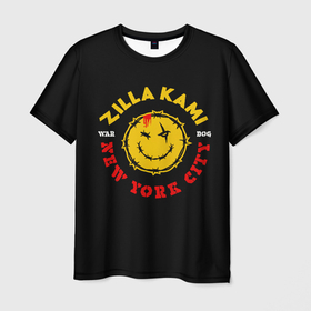 Мужская футболка 3D с принтом ZillaKami x SosMula City Morgue New York City в Екатеринбурге, 100% полиэфир | прямой крой, круглый вырез горловины, длина до линии бедер | city | citymorgue | morgue | sos mula | sosmula | zilla kami | zillakami | модные | нью йорк | хайп | шмот