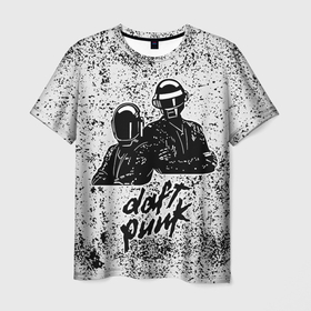 Мужская футболка 3D с принтом Daft Punk BW , 100% полиэфир | прямой крой, круглый вырез горловины, длина до линии бедер | Тематика изображения на принте: daft punk | daftpunk | disco | дафт панк | дафтпанк | диско | музыка | синтипоп | хаус | электро