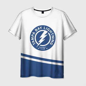 Мужская футболка 3D с принтом Tampa Bay Lightning NHL в Курске, 100% полиэфир | прямой крой, круглый вырез горловины, длина до линии бедер | hockey | lightning | nhl | tampa bay | tampa bay lightning | usa | лайтнинг | нхл | спорт | сша | тампа бэй | тампа бэй лайтнинг | хоккей | шайба