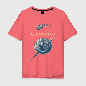 Мужская футболка хлопок Oversize с принтом Интересная игра в Тюмени, 100% хлопок | свободный крой, круглый ворот, “спинка” длиннее передней части | elden | ring | игра
