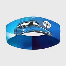 Повязка на голову 3D с принтом Синий  ретро   автомобиль в Новосибирске,  |  | Тематика изображения на принте: авто | классика | ретро | ретро автомобиль | старая машина | тачка