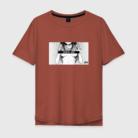 Мужская футболка хлопок Oversize с принтом Hentai Man tee в Тюмени, 100% хлопок | свободный крой, круглый ворот, “спинка” длиннее передней части | Тематика изображения на принте: 