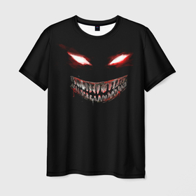 Мужская футболка 3D с принтом Красноглазый демон | Dead Inside , 100% полиэфир | прямой крой, круглый вырез горловины, длина до линии бедер | dead | demon | devil | face | ghoul | inside | monster | red | true | zxc | внутри | гуль | дед | демон | дьявол | инсайд | красное | красный | лицо | мертвый | монстр | монстра | неон | чудовище