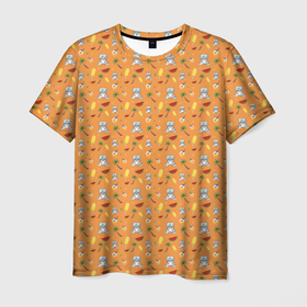 Мужская футболка 3D с принтом FamousNiki tropics в Петрозаводске, 100% полиэфир | прямой крой, круглый вырез горловины, длина до линии бедер | Тематика изображения на принте: famousniki | кот | котики | коты | никикот