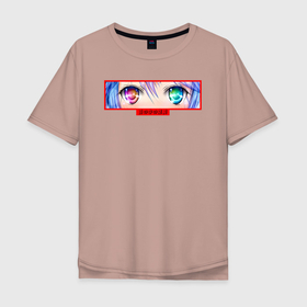 Мужская футболка хлопок Oversize с принтом АНИМЕ КОСМОС В ГЛАЗАХ | ANIME в Санкт-Петербурге, 100% хлопок | свободный крой, круглый ворот, “спинка” длиннее передней части | anime | eyes | girl | space | аниме | анимэ | глаза | девушка | космос | модные | хайп | шмот