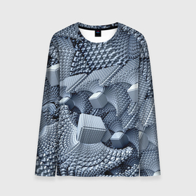 Мужской лонгслив 3D с принтом Vanguard pattern 2078   Abstraction в Петрозаводске, 100% полиэстер | длинные рукава, круглый вырез горловины, полуприлегающий силуэт | abstraction | fashion | pattern | vanguard | абстракция | авангард | мода | узор