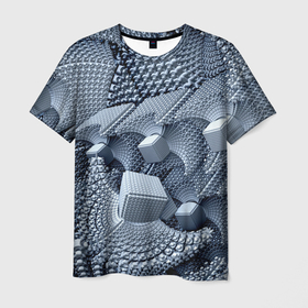 Мужская футболка 3D с принтом Vanguard pattern 2078   Abstraction в Екатеринбурге, 100% полиэфир | прямой крой, круглый вырез горловины, длина до линии бедер | abstraction | fashion | pattern | vanguard | абстракция | авангард | мода | узор