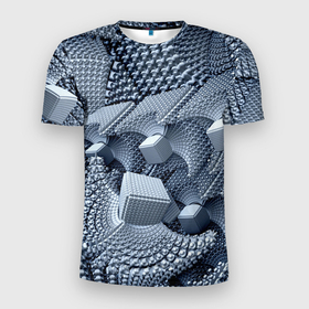 Мужская футболка 3D Slim с принтом Vanguard pattern 2078   Abstraction в Петрозаводске, 100% полиэстер с улучшенными характеристиками | приталенный силуэт, круглая горловина, широкие плечи, сужается к линии бедра | abstraction | fashion | pattern | vanguard | абстракция | авангард | мода | узор