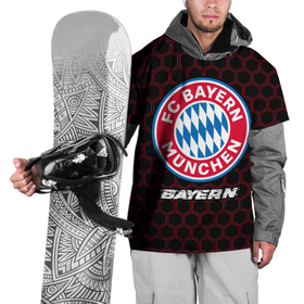 Накидка на куртку 3D с принтом БАВАРИЯ | Bayern + Соты в Тюмени, 100% полиэстер |  | bayern | club | fc | footbal | logo | бавария | знак | клуб | лого | логотип | логотипы | символ | символы | соты | форма | футбол | футбольная | футбольный