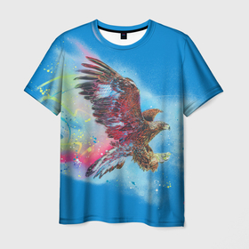 Мужская футболка 3D с принтом Eagle | Полет Орла в Белгороде, 100% полиэфир | прямой крой, круглый вырез горловины, длина до линии бедер | eagle | арты | иллюстрация | орел | полет | птицы | рисунки